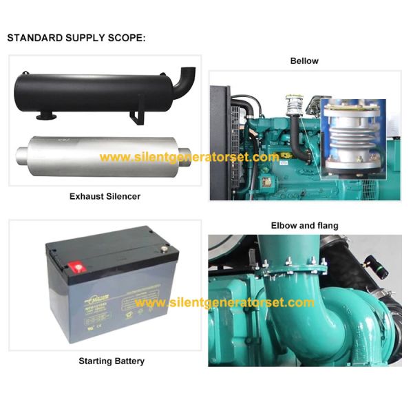 Silent Type 60KVA Diesel Generator Manually / Automatically Low Oil Pressure Protection