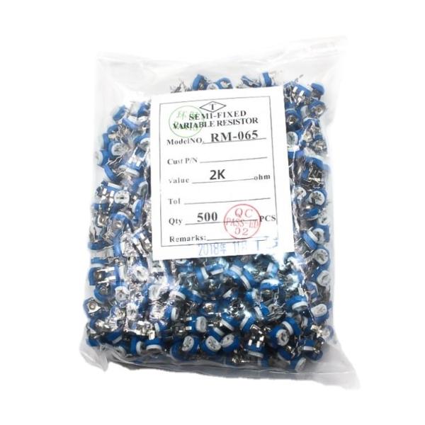 RM065 2K Ohm 202 Blue And White Trimming Potentiometer Pot Horizontal Type