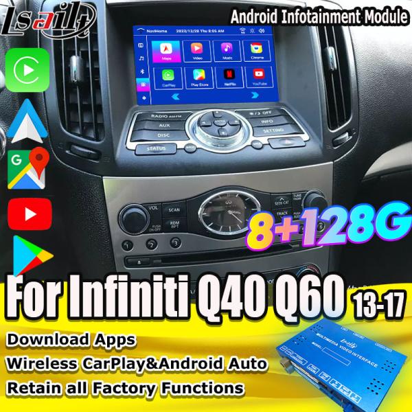 Quality Lsailt 8G Android Multimedia Interface for Infiniti Q40 Q60 G37 G35 Infotainment Module Integrated Wireless CarPlay for sale