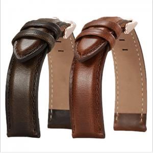 China Wax Oil 18mm Leather Watch Band Strap ODM Top Grain Leather Watch Strap on sale