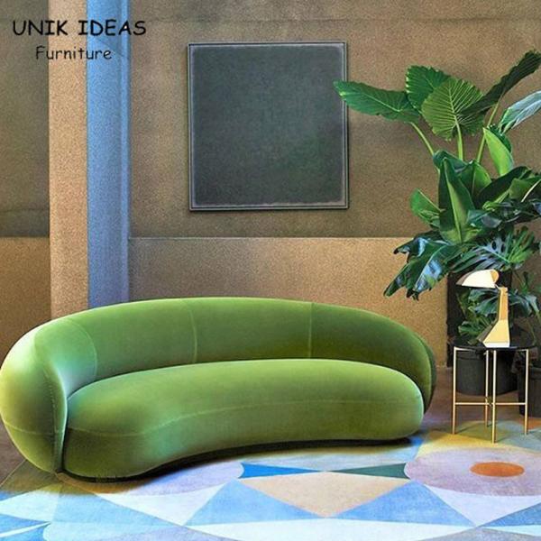 Quality Half Moon Shaped Sectional Living Room Couch Sets With Recliners Long Booth 160cm for sale