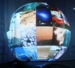 Multi - Function Ball LED Display P4 Led Module 1R1G1B / SMD2121 Black Lamp