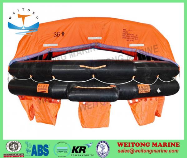 Quality Lifesaving Rafts Solas Approved Inflatable Throw Overboard A Type Life Raft with EC CCS Certificate for sale