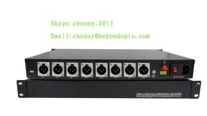 8 channels banlanced audio XLR over fiber