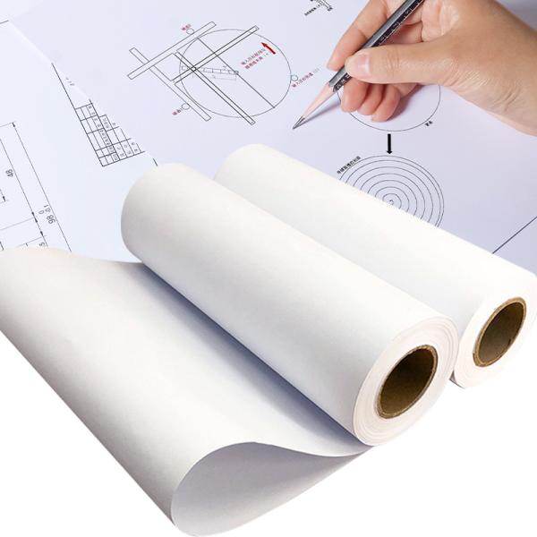 Quality Uncoated 80gsm Drawing Plotter Paper CAD Engineering Paper Roll for sale