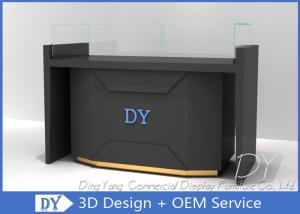 Matte Black Store Jewelry Display Cases / Jewellery Counter Display