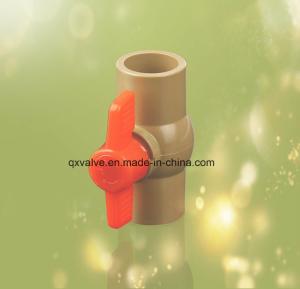 QX01 Flexible Ball Valve Plastic Brown Body Red Handle Compact Valve Manufactured