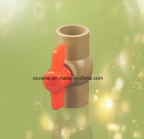 Quality QX01 Flexible Ball Valve Plastic Brown Body Red Handle Compact Valve Manufactured for sale