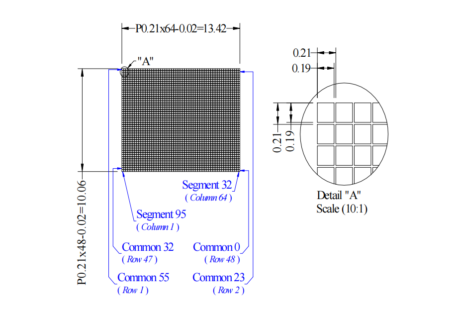 0.66'' OLED Monochrome Display Fast Response Time Self-emissive Property OLED LCD