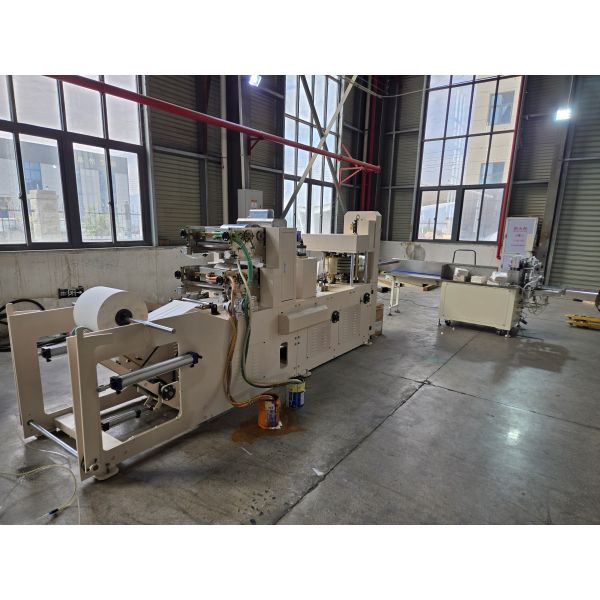 Cheap price 2 colors printing napkin tissue paper making machine packing production line for start business