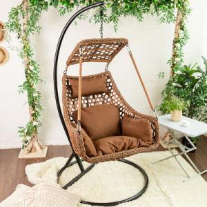 China Washable Hanging Basket Swing Chair Balcony Hanging Wicker Basket Chair on sale