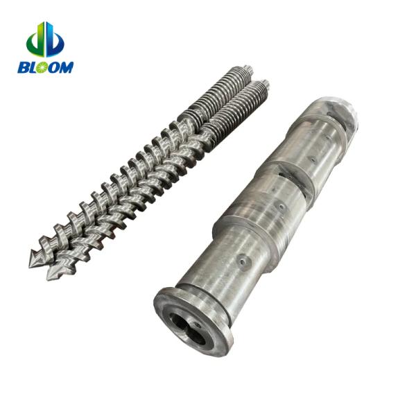 Quality Bimetallic Conical Twin Screw And Barrel For PVC WPC Pipe Sheet for sale