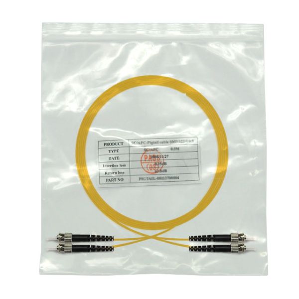 Single Mode Duplex Fiber Optic Patch Cord , ST To ST Fiber Patch Cable