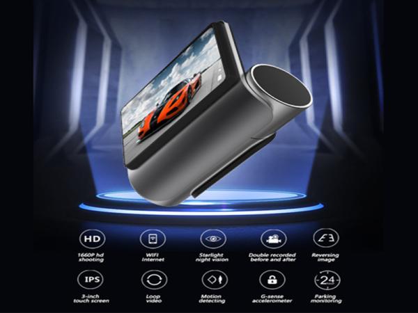 Quality Car ADAS Touchscreen Dash Cam WIFI GPS Dual Lens Built In DVR Recorder for sale