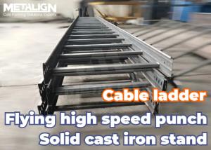 High Speed Ladder Edge Cable Tray Roll Forming Machine With Servo Feeding And Hydraulic Shearing
