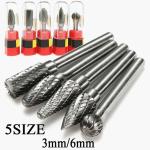 Round Double Cut Tungsten Carbide Rotary Burrs Set for Customization Request
