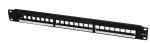 Blank 1U 19" 24 Port Modular Patch Panel Unshielded For Cabling System