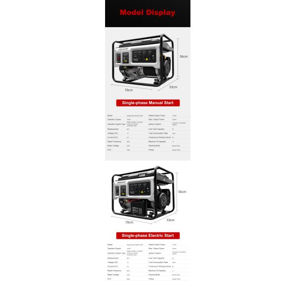 110V 220V Portable Small Natural Gas Generator Electricity For Home