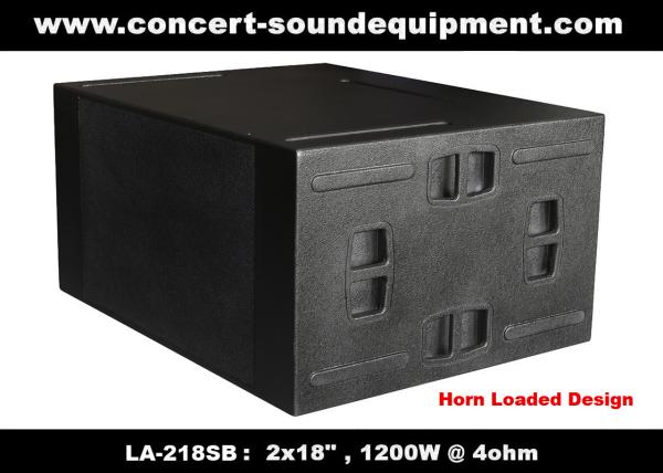 Quality Line Array Sound System / 2x18" Horn Loaded 4ohm 1200W Subwoofer For Concert And Living Event for sale