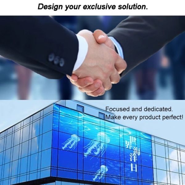 LED Screen Film Transparent Flexible Curved Video Wall Commercial Ads Led Ad Displays Stick on Glass Window Indoor Advertising