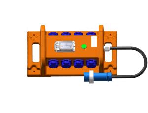China 8 Channel Power Distro Boxes Manual Switch 6080w Convenient Power Socket Box on sale