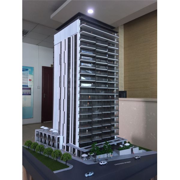 1/75 Scale Architectural Model Making Materials, Public Building Model With White Light