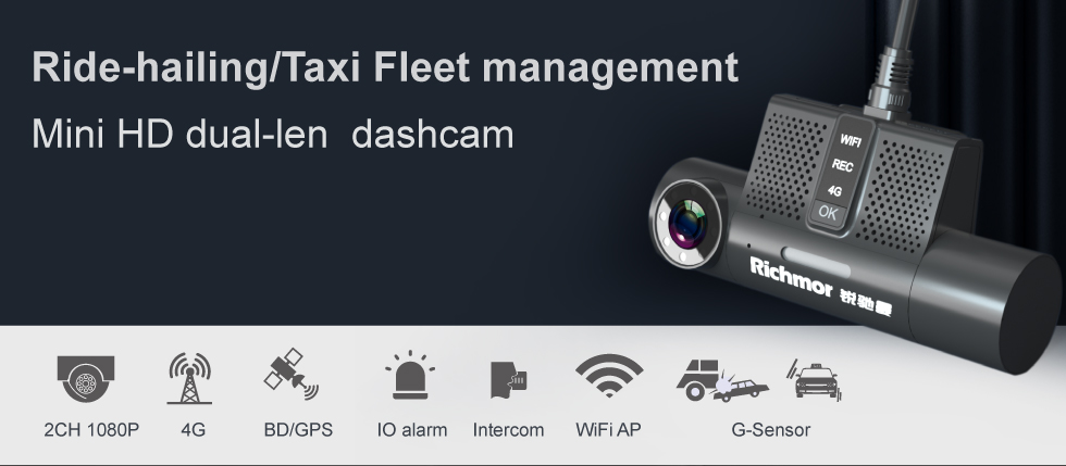 1080P AHD MINI 2CH Vehicle Mounted Dashcam Video Recorder with Remote Viewing and GPS