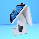 Desktop Self Service Touch Screen Ordering Kiosk Dual Screen Cashier Machine