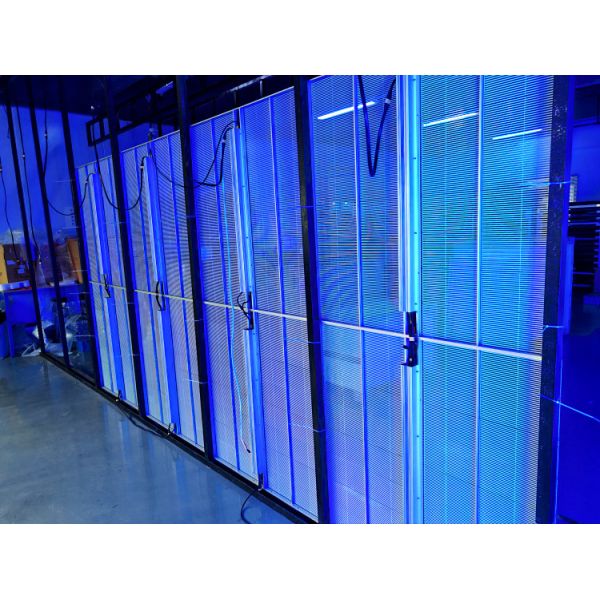 Customized Full Color Transparent Display Screen For Building Facades / Glass Curtain Walls
