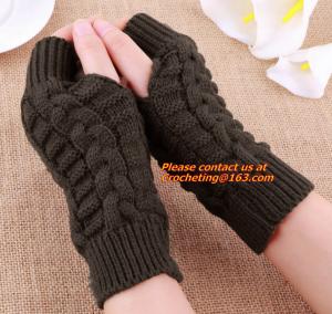 Buy cheap fashion Cute Faux Rabbit Fur Hand Winter Warmer Knitted Fingerless Gloves Mitten 10 colors product