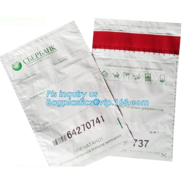 money locking security bag courier plastic bag, plastic self adhesive evidence bag/security bag, Temper-Evident Bags, De