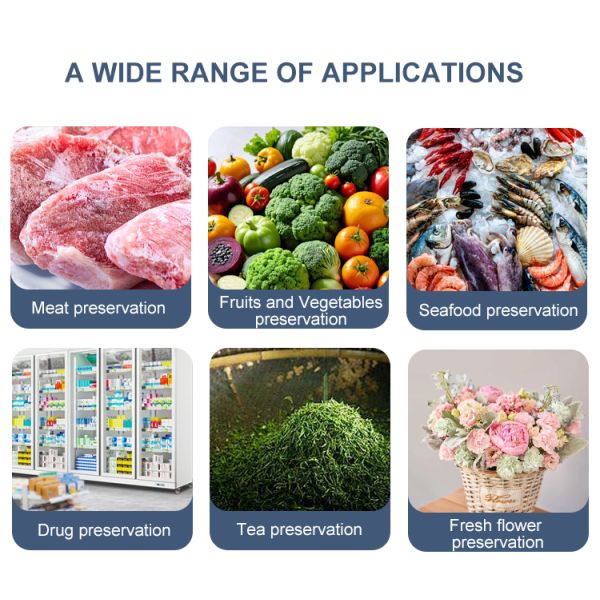 Storage Double Effect Air Cooled Cooler Condensate Mini Fridge Salt Chiller Tube Ice 5Hp Coldroom Cooling Coil Fan Evaporator