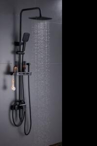 Buy cheap Rotation Matte Black Wall Mount 4way Rain Shower Faucets product