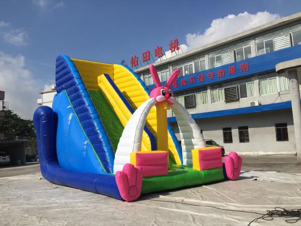 Quality Tarpaulin Inflatable Bouncer Rabbit Jumping Castle Bounce House With Slide for sale