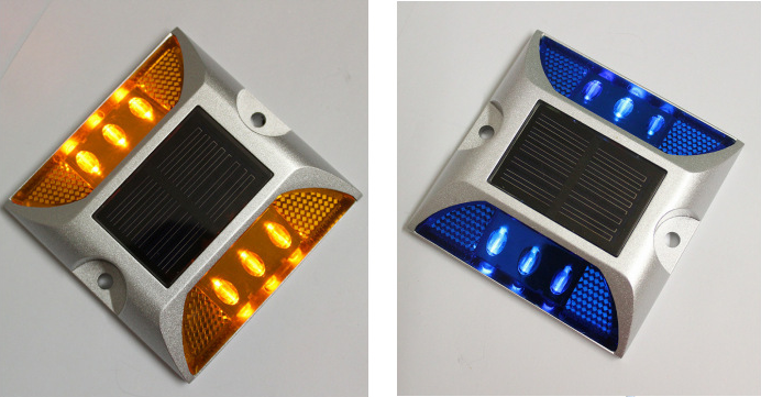 Road Safety Stud Safebuild IP68 Waterproof Solar Powered Aluminum Embedded Cat Eyes LED Road Studs