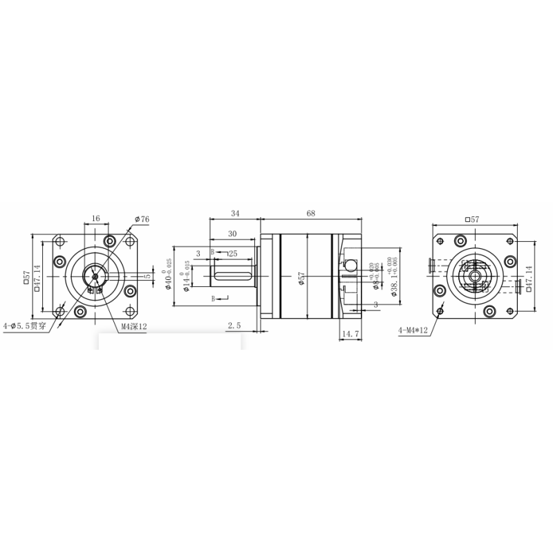 NEMA23 Stepper Motor Planetary Gearbox