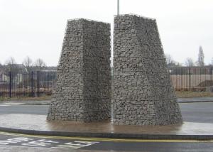 China 1m Width Pvc Coated Gabion Baskets For Stone Retaining Wall on sale