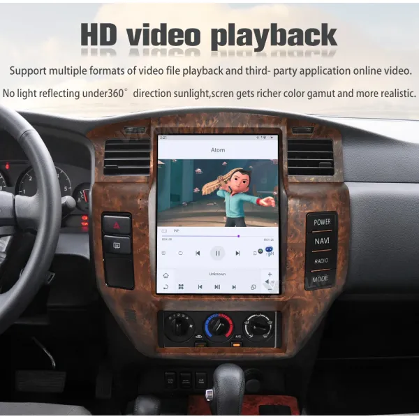 Aftermarket Touchscreen Y61 Nissan Patrol Head Unit 2004-2019 GPS For Car