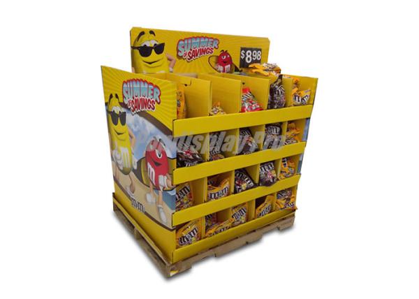 Quality Cardboard Pallet Chocolate Point Of Sale Display Two Way 100x800x1320 mm for sale
