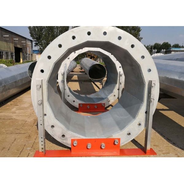 Steel Structure Wind Power Tower , 20m - 180m Free Standing Wind Turbine Tower