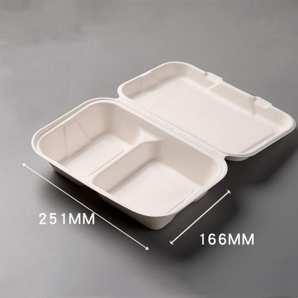 Quality Food Packaging Sugarcane Bagasse Lunch Box Containers For Salad for sale