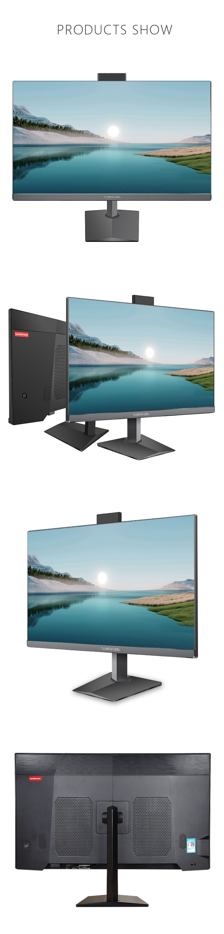 27inch Desktop Gaming PC I3 I5 I7 I9 DDR4 32GB 512GB SSD HDD 3.5inch 4TB All In One PC