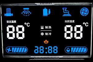 Buy cheap 12 O Clock Negative VA LCD Display Black Segment Digit Graphic Lcd Glass Va Panel For Thermostat product