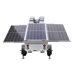 Customized Color Solar Power Telescopic Mast Led Tower Floodlighting Light Trailer For Remote Area Lighting