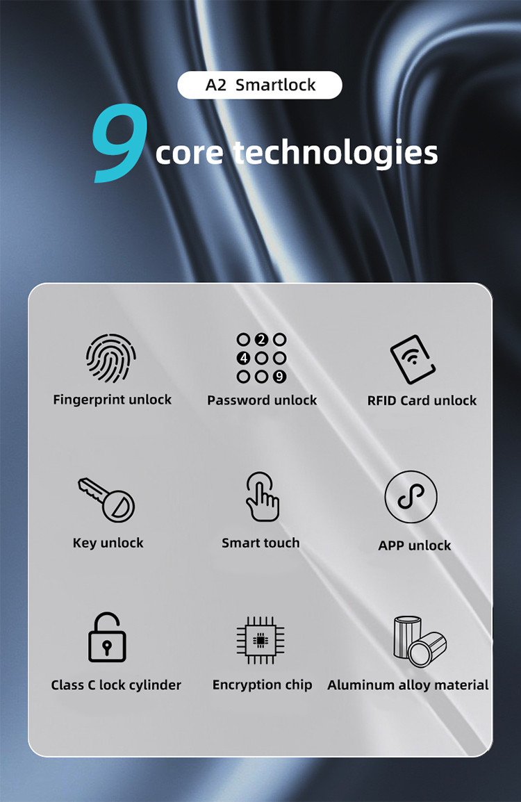 5VDC TTlock Smart Lock Biometric Keyless Smart Door Lock Wifi App Control