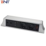 Mount under desk multimedia power data under table socket