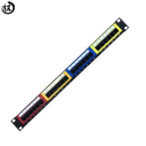 19  cat5eb utp 24 colourful  port  patch panel with cat5e cable cat5e rj45 for network cabinet