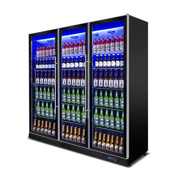 50Hz Glass Commercial Display Refrigerator Multipurpose 480W