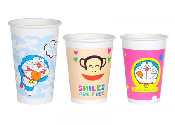 Quality Soda Drinking Disposable Cold Cups With Lids Monkey Logo,  FSC ISO Approved for sale