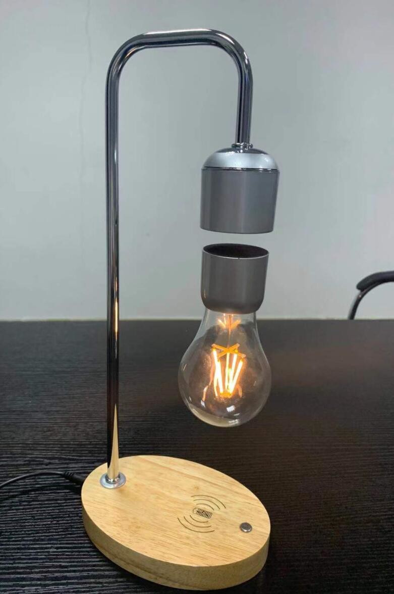 factory sale magnetic levitation wirless charing for cellphone lamp light night bulb gift